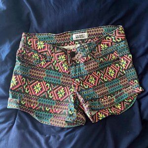 Celebrity Pink Jeans Short Color Denim Pattern Size S